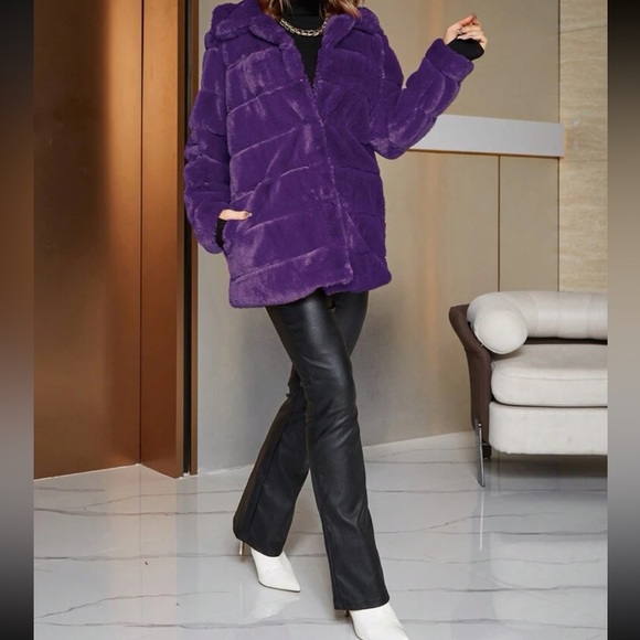 Luxe open front teddy coat - Picture 4 of 6